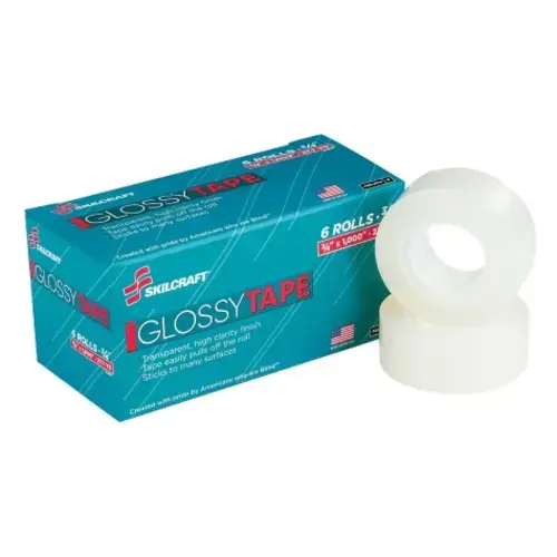 DESKTOP TRANSPARENT TAPE PRE-PACKS GLOSSY FINISH 6ROLLS